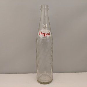 Pepsi Cola Soda Bottle | One Pint / 16 FL. OZ. | Spiral Glass